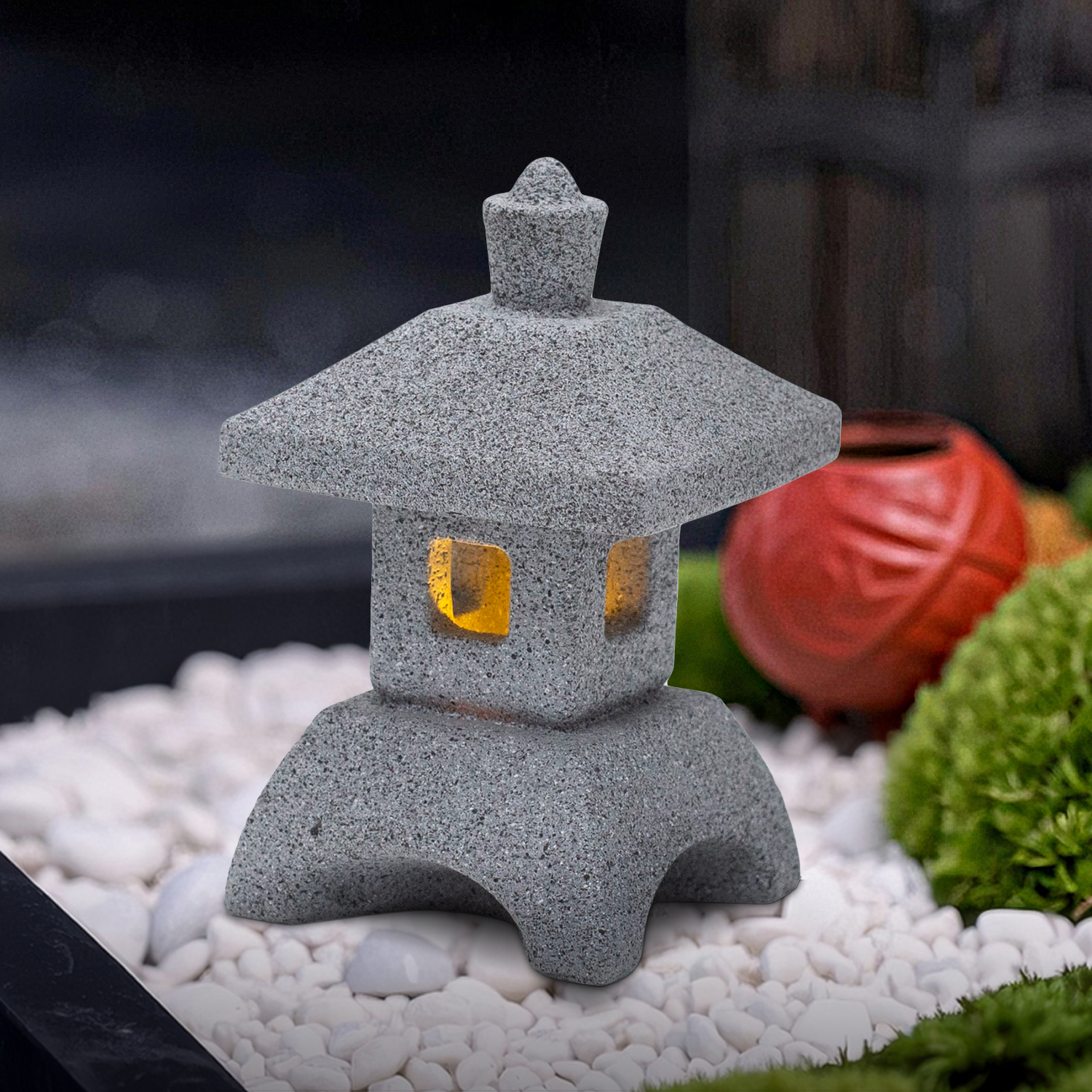Aquarium Fish Japanese - Japanese Lantern Pagoda Statues LED Lights