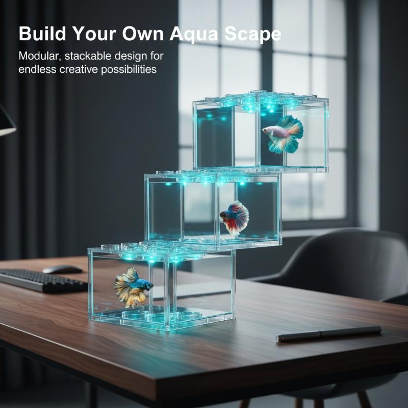 Aquarium Fish Names - Mini Size Acrylic Fish Tank Stackable