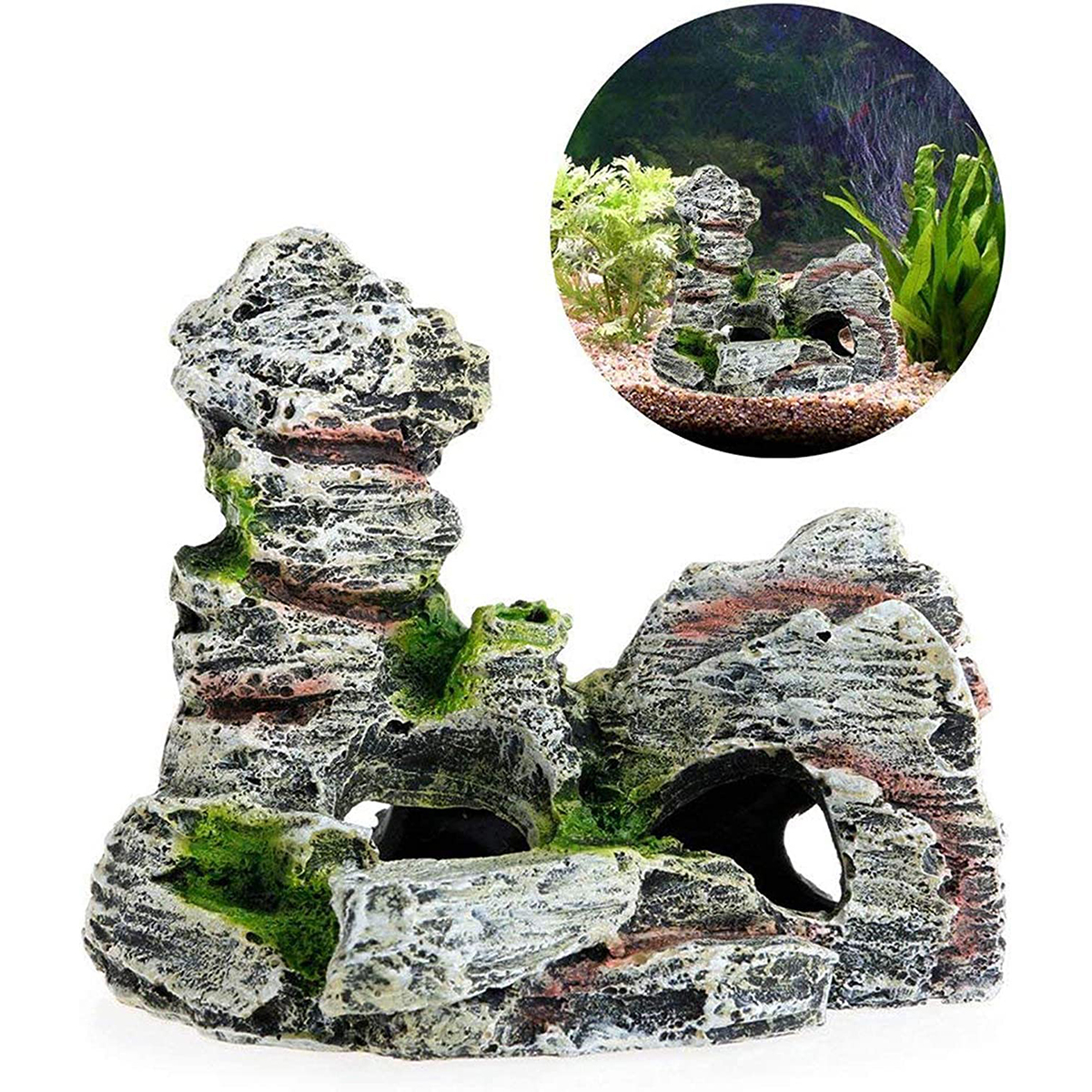 Artificial Moss Hiding Cave Mo - огляд і ціна Aquarium Fish Hide