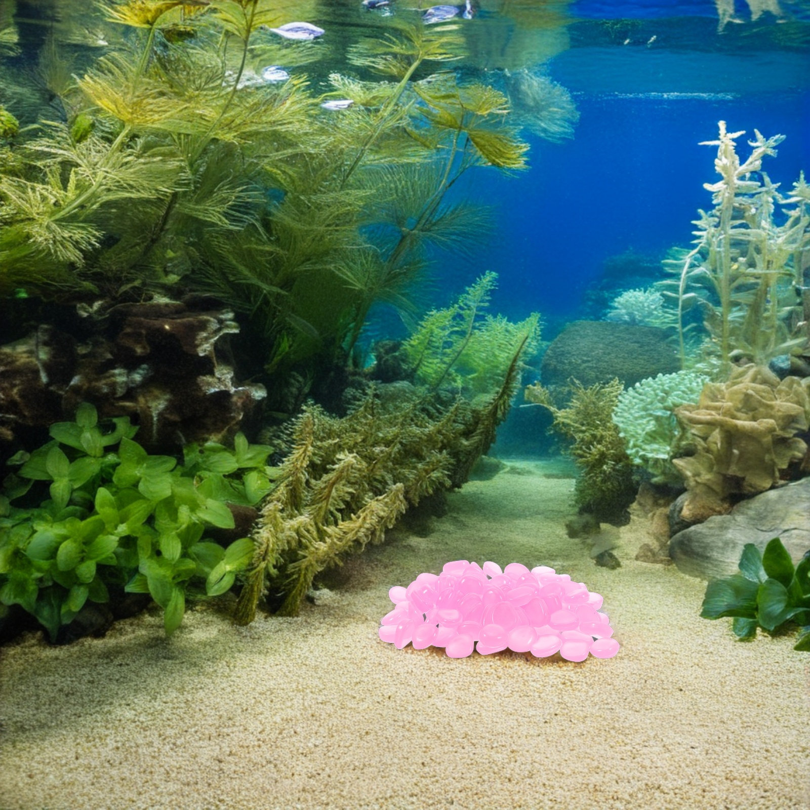 400Pcs Night Glow Stones Lumin - огляд і ціна Aquarium Decoration Rock