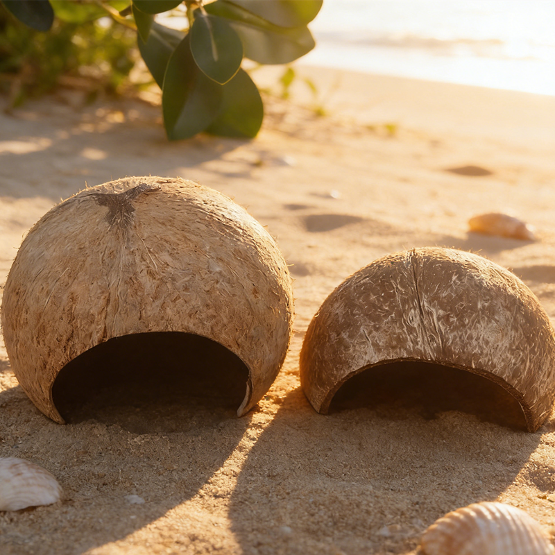 Coconut Hut Decor for Aquarium - огляд і ціна Aquarium Fish Hide