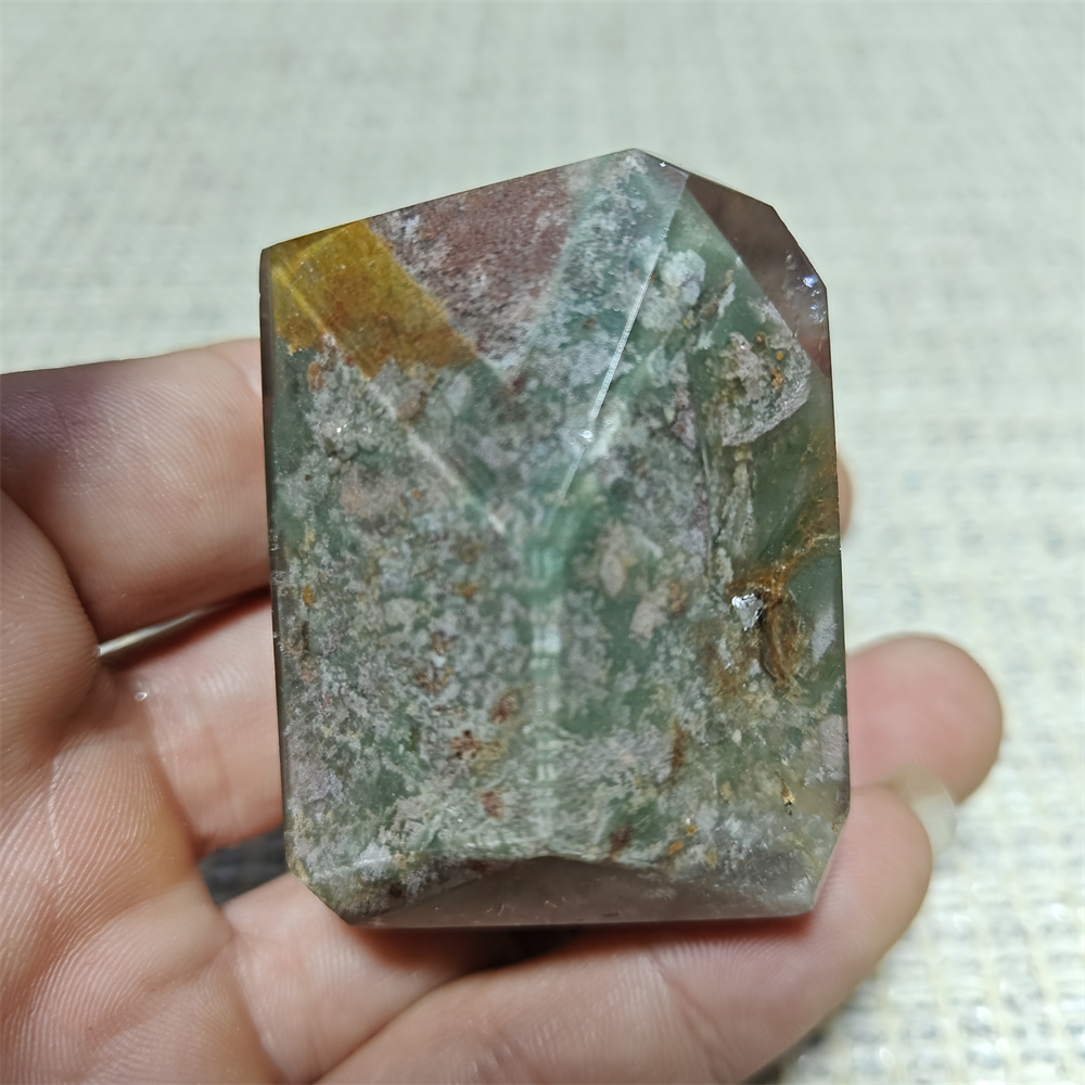 Natural Crystal Green Ghost Po - огляд і ціна Aquarium Decoration Rock