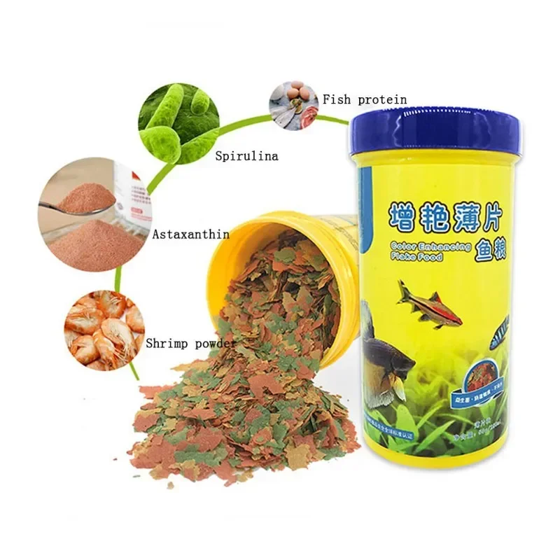 Fish Food Coloring and Brighte - огляд і ціна Fish Food Flake