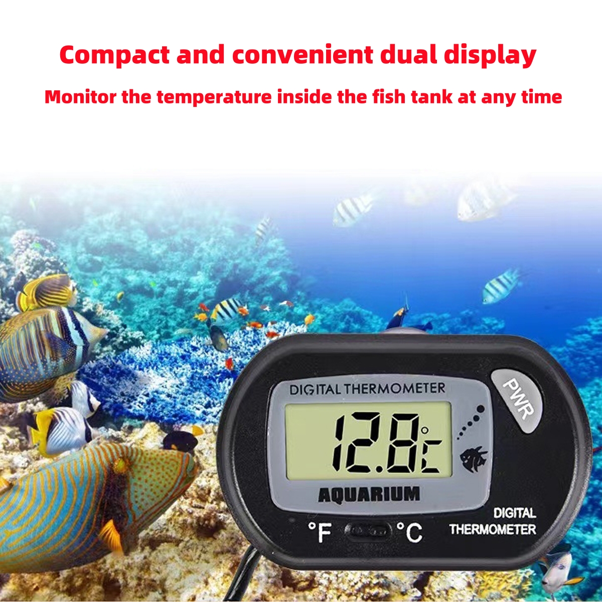1/5Pcs LCD Display Electronic  - огляд і ціна Box Fish In Aquarium