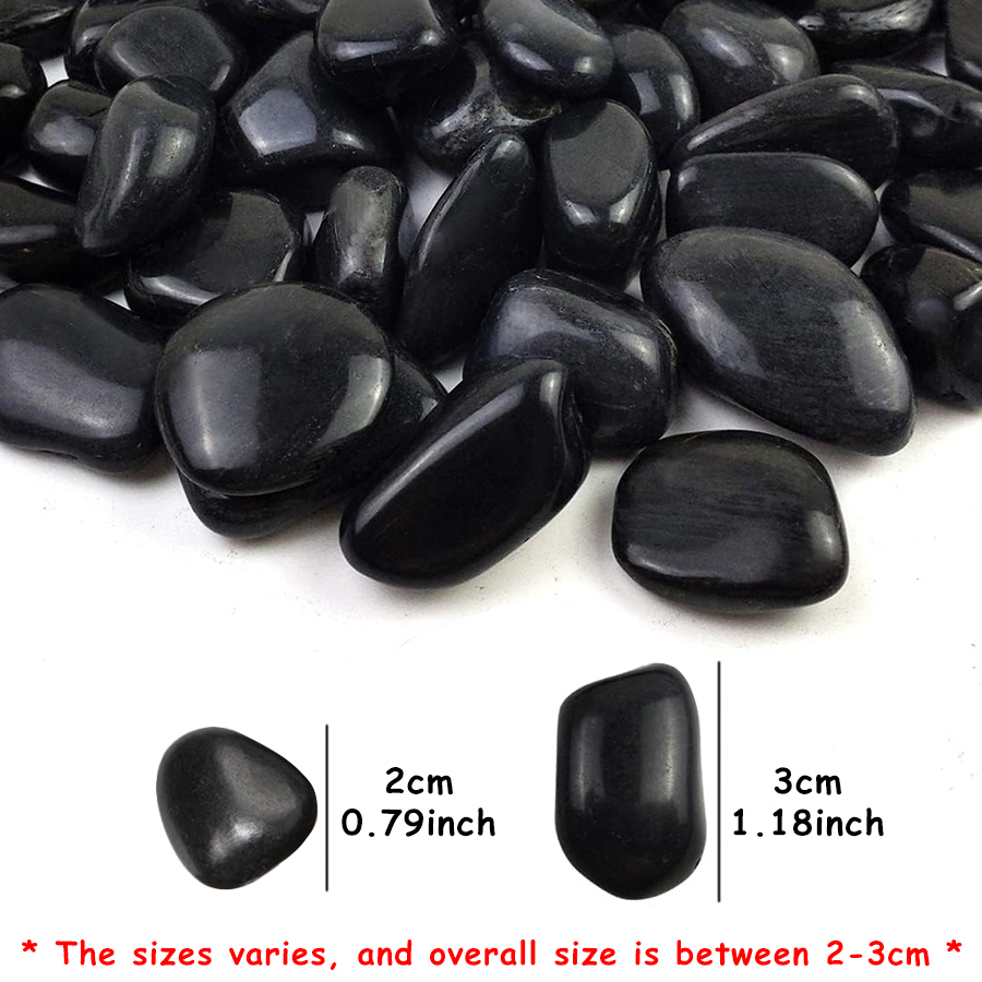 200g Black High Polished Natur - огляд і ціна Aquarium Decoration Rock