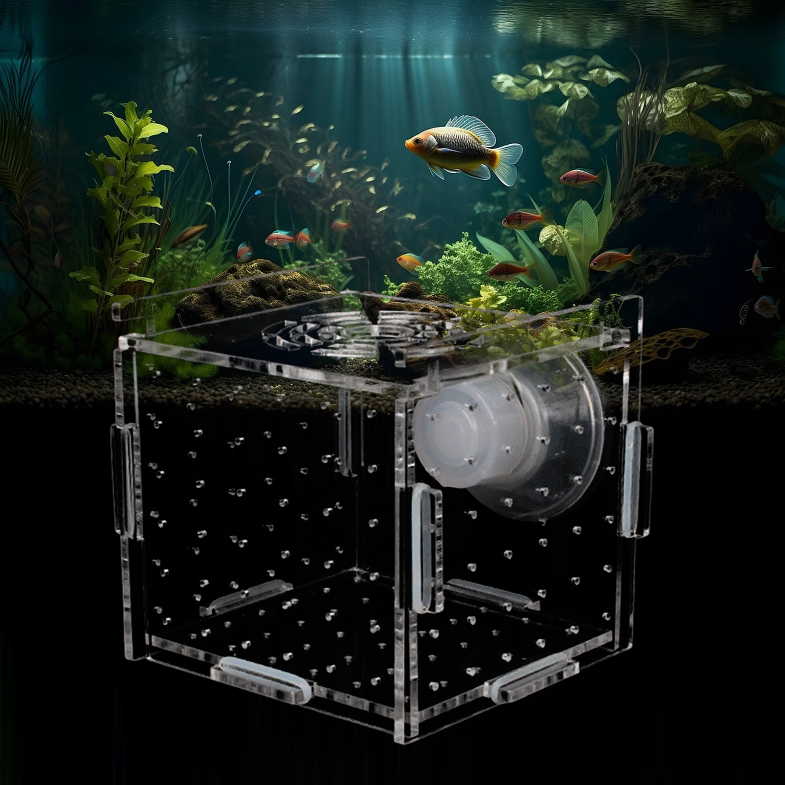 Fish Breeder Box Clear Durable - огляд і ціна Aquarium Fish Jar