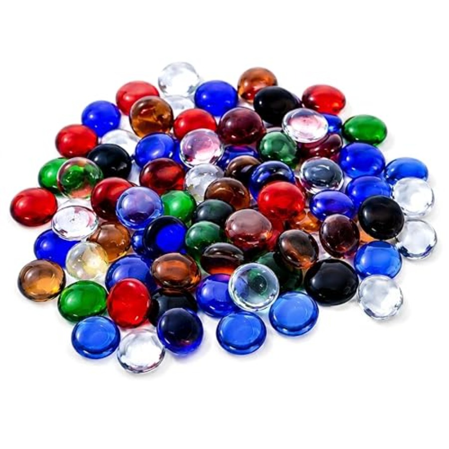 2LB Flat Glass Marbles Color 2 - огляд і ціна Aquarium Decoration Rock