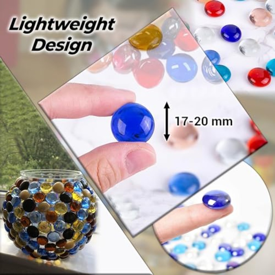 2LB Flat Glass Marbles Color 2 - огляд і ціна Aquarium Decoration Rock
