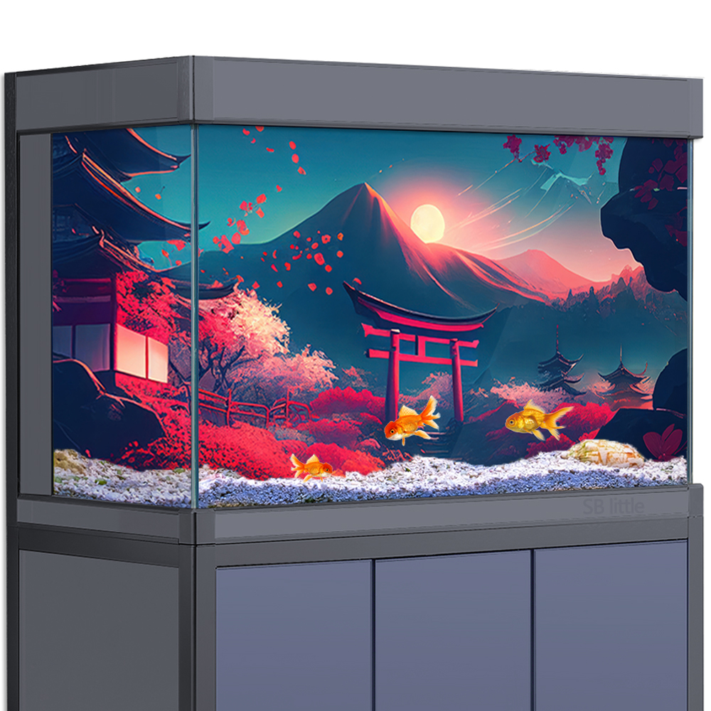 Aquarium Background Sticker De - огляд і ціна Aquarium Fish Japanese