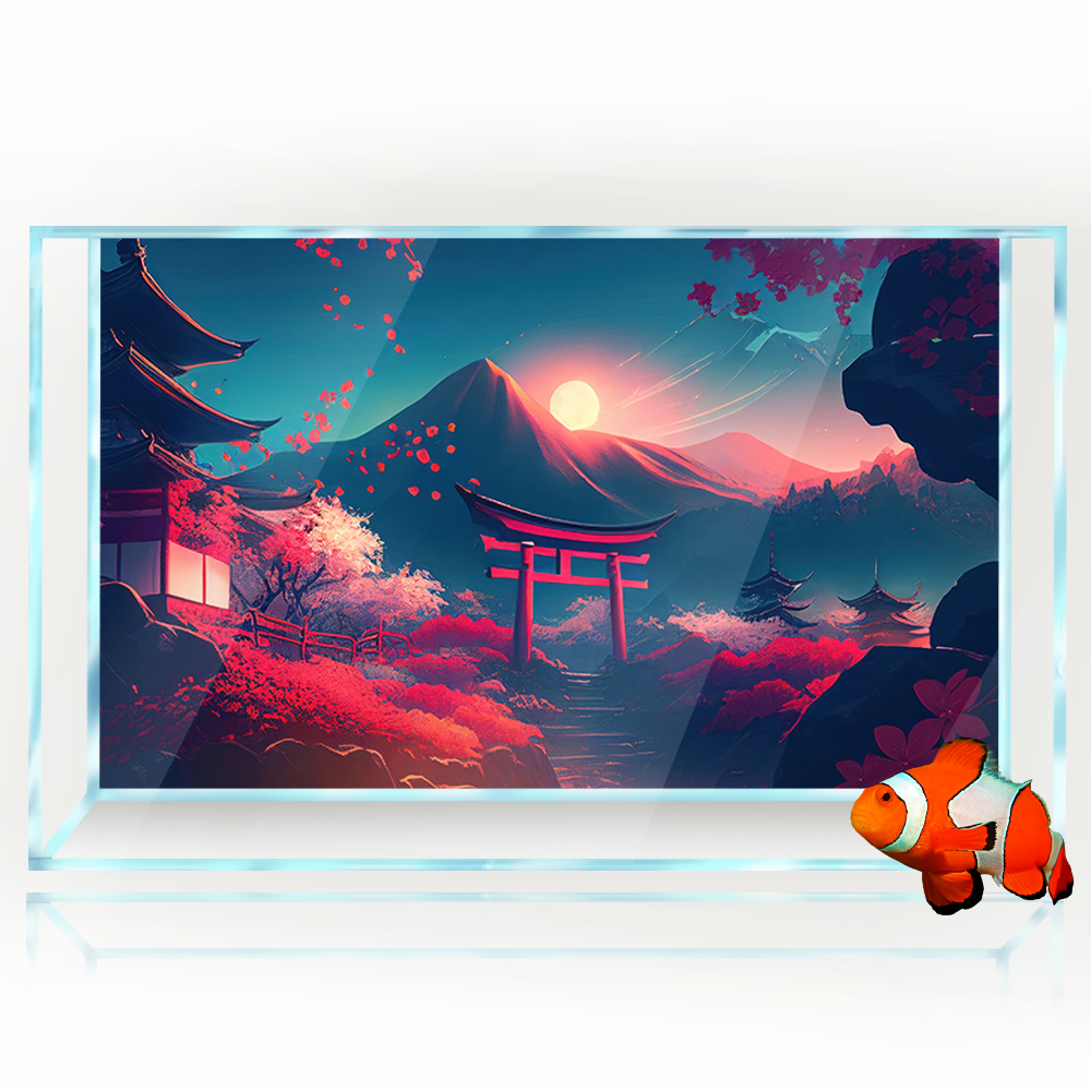 Aquarium Background Sticker De - огляд і ціна Aquarium Fish Japanese