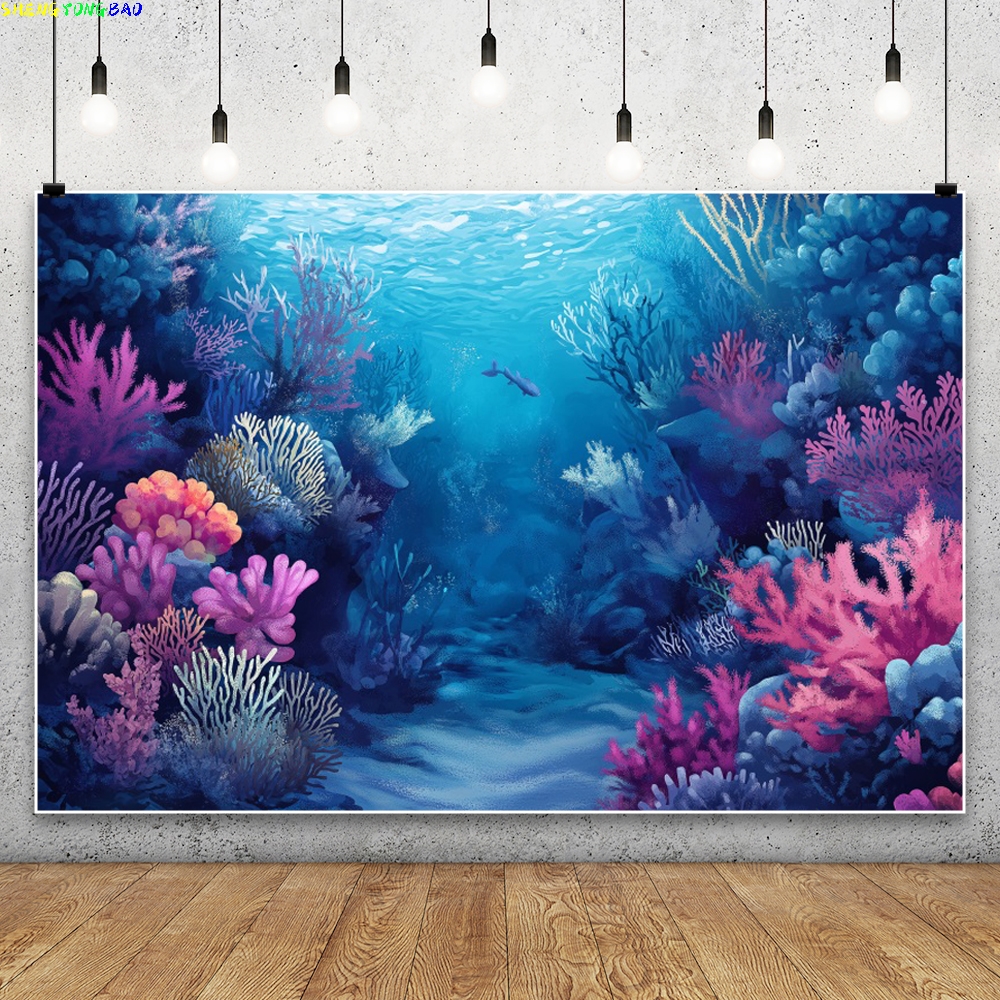 Blue Underwater World Backdrop - огляд і ціна Aquarium Fish World