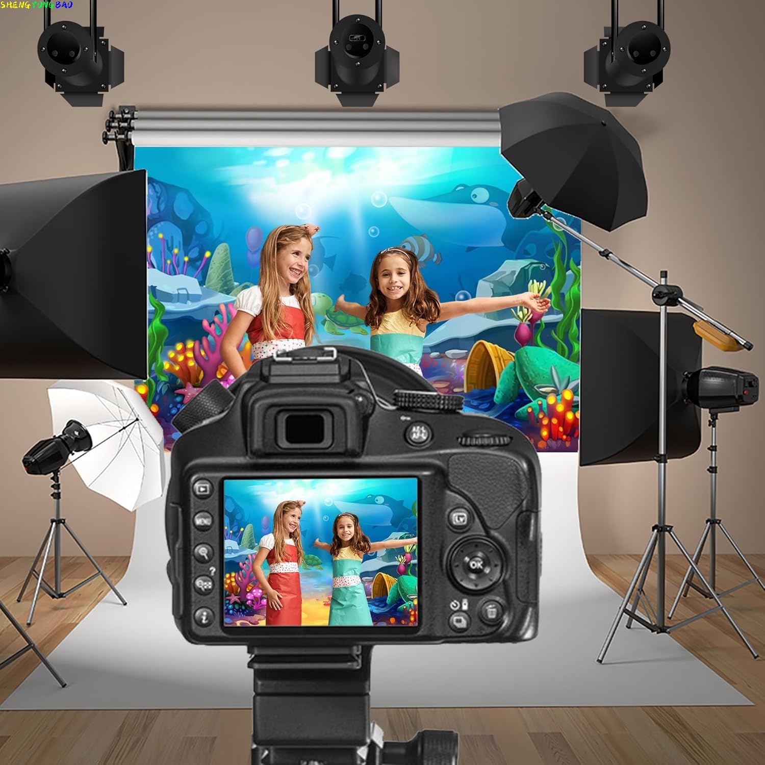 Blue Underwater World Backdrop - огляд і ціна Aquarium Fish World