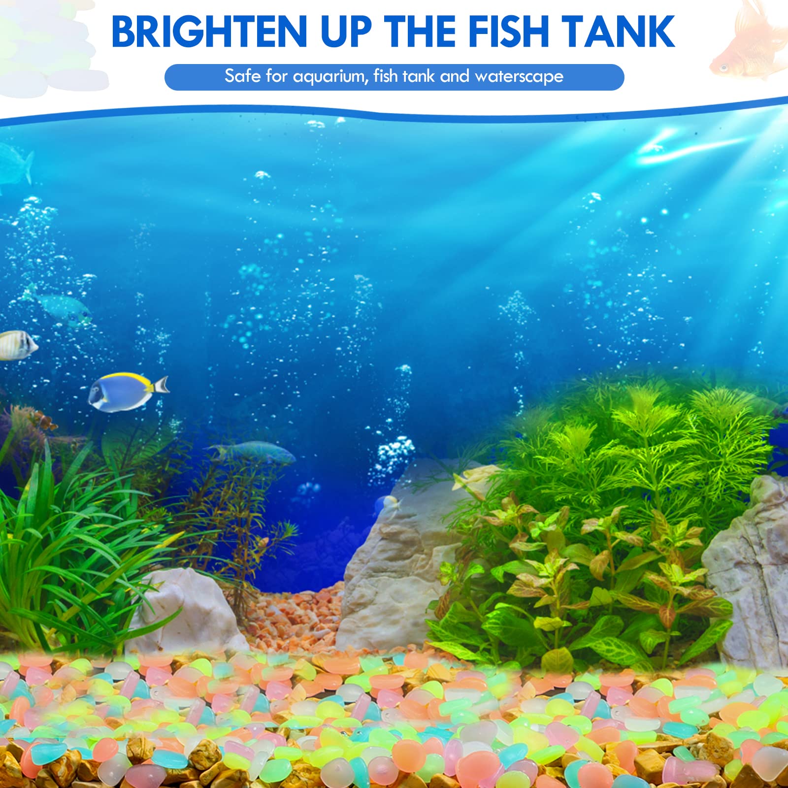100Pcs Glow in the Dark Garden - огляд і ціна Aquarium Decoration Rock