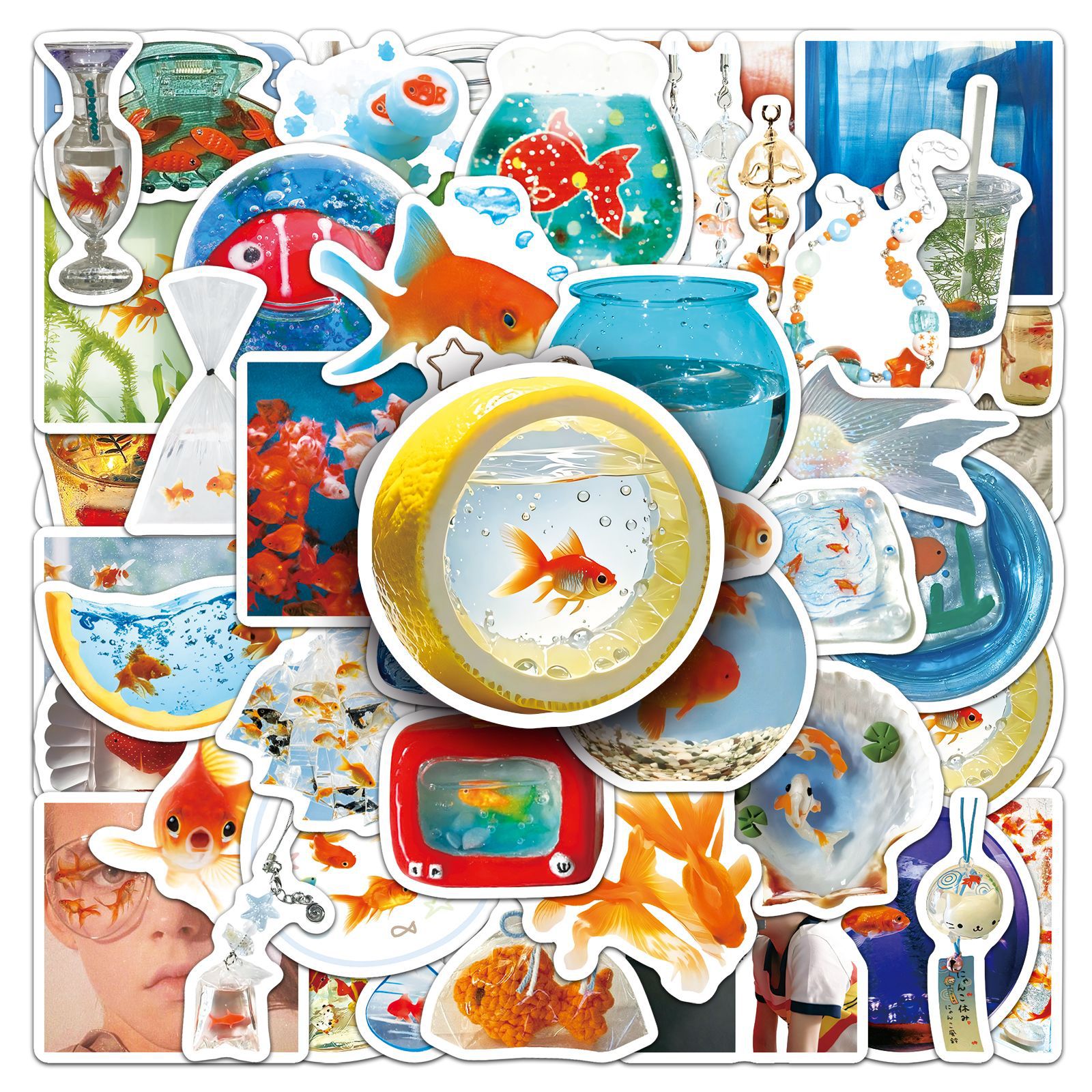 50PCS Ins Style Cartoon Goldfi - огляд і ціна Aquarium Fish Goldfish