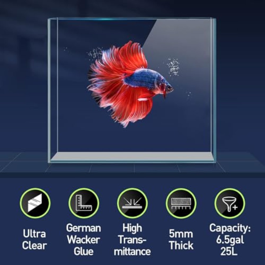 6.5 Gallon Ultra Clear Glass F - огляд і ціна Aquarium Fish Goldfish